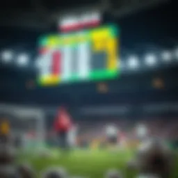 Conceptual illustration of sports betting and lottery intersection