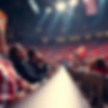 A visual representation of audience engagement during sports events