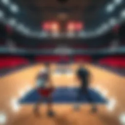 Strategic basketball court layout