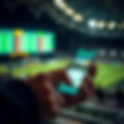 A person using a smartphone to contact a betting site