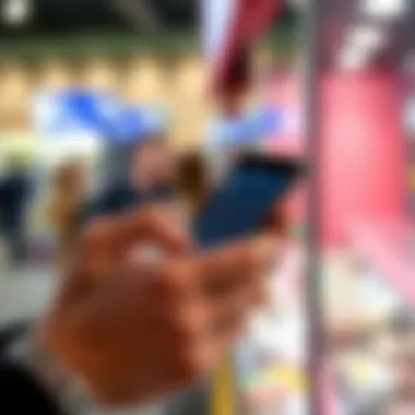 Checking Lottery Results on Mobile A person checking lottery results on a smartphone