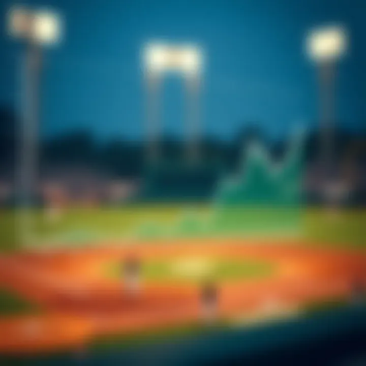 Graph depicting climate trends and baseball games