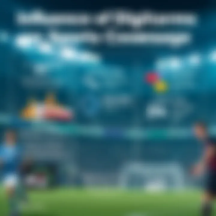 An infographic showing the impact of digital platforms on sports coverage