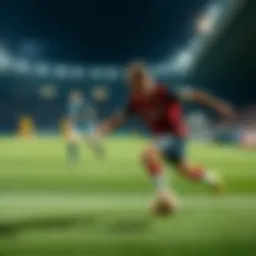 Exciting football match in action