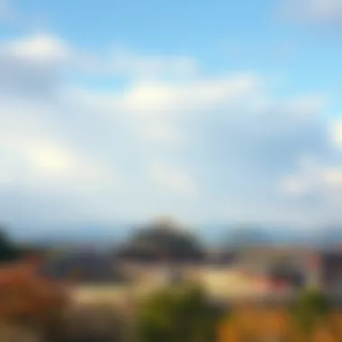 A panoramic view of Gyeongju's landscape under varying weather conditions
