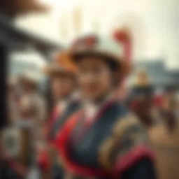 Historic Japanese horse racing event showcasing traditional attire