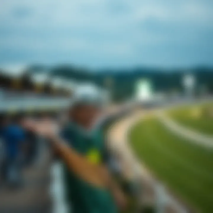 Modern Japanese racetrack buzzing with excitement and spectators