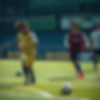 Talented Athletes in Korean Football Key players showcasing their skills on the field