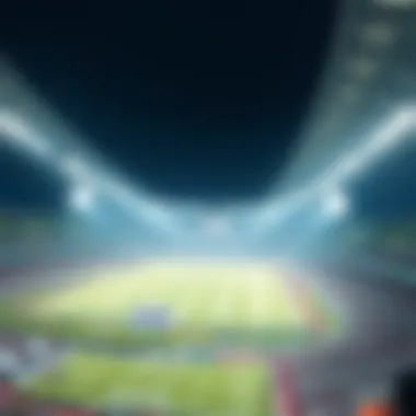 Dynamic Atmosphere of Korean Football Matches Korean football stadium during a match