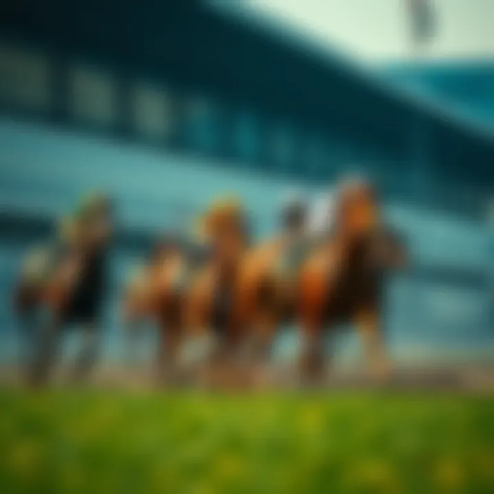 The Thrill of Korean Horse Racing A vibrant horse race in action showcasing the thrill of Korean racing