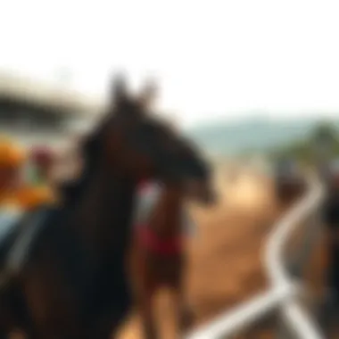 Race Day Excitement at LetsRun Park The vibrant atmosphere during a horse race at LetsRun Park, capturing the thrill of the event.