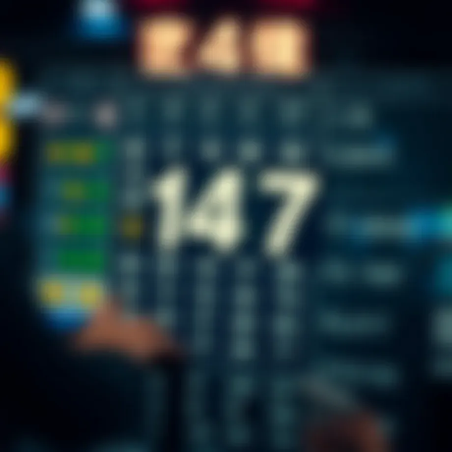 Visual representation of lottery numbers