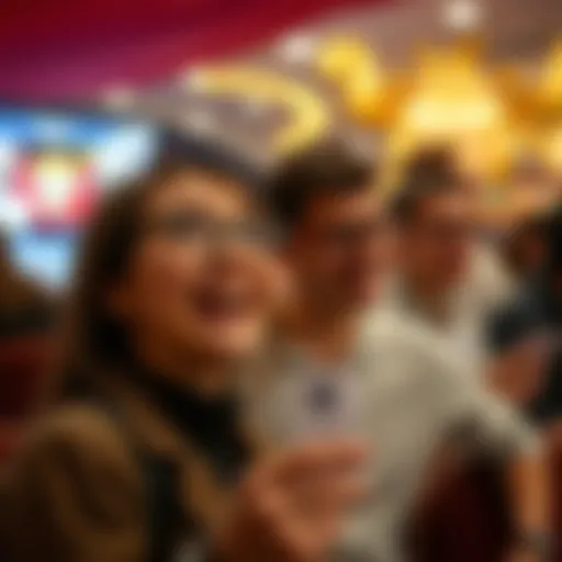 Anticipation of Winning the Lottery Lottery ticket with hopeful expressions