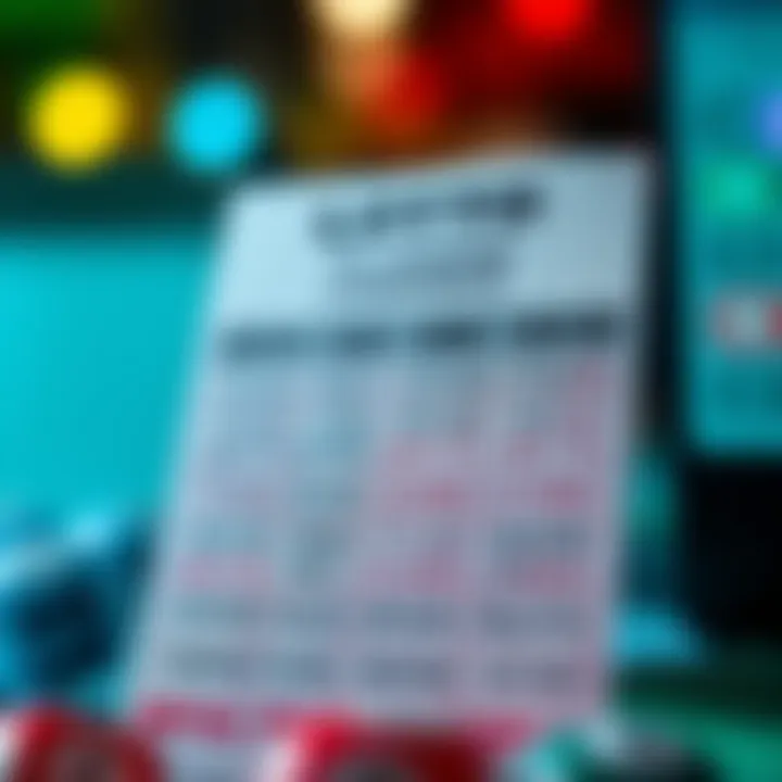 Winning Combinations in Lotto Illustration of lottery ticket with winning combinations