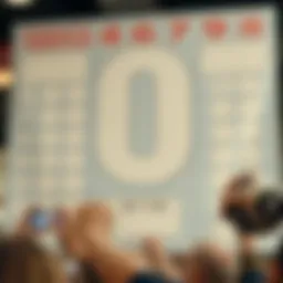 Visual representation of lottery number patterns