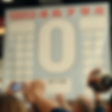 Visual representation of lottery number patterns