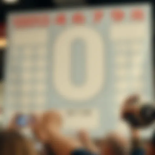 Visual representation of lottery number patterns