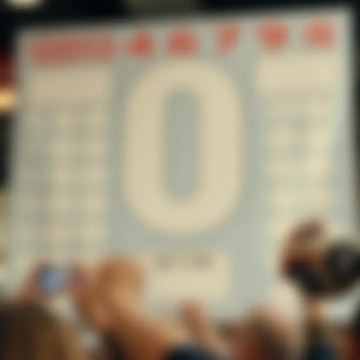 Visual representation of lottery number patterns