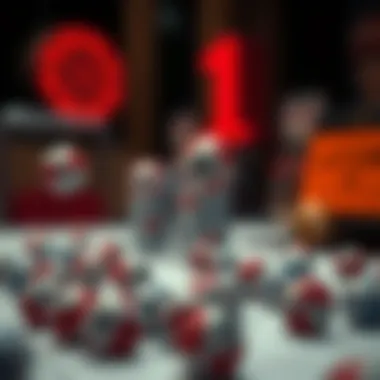 Abstract representation of lottery probability analysis