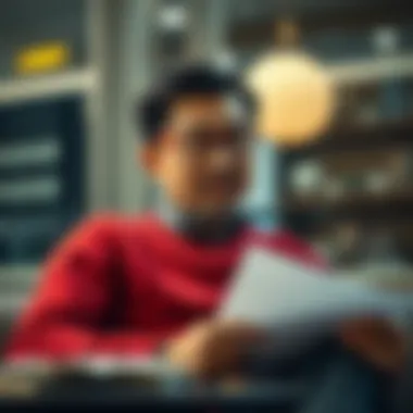 A thoughtful individual managing finances after a lottery win