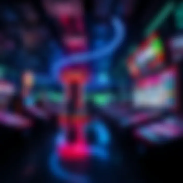Futuristic concept art representing digital lottery systems and trends in gaming technology