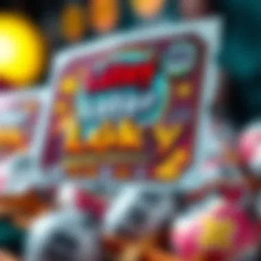 Lottery Ticket Design A captivating lottery ticket design featuring vibrant colors and symbols of luck