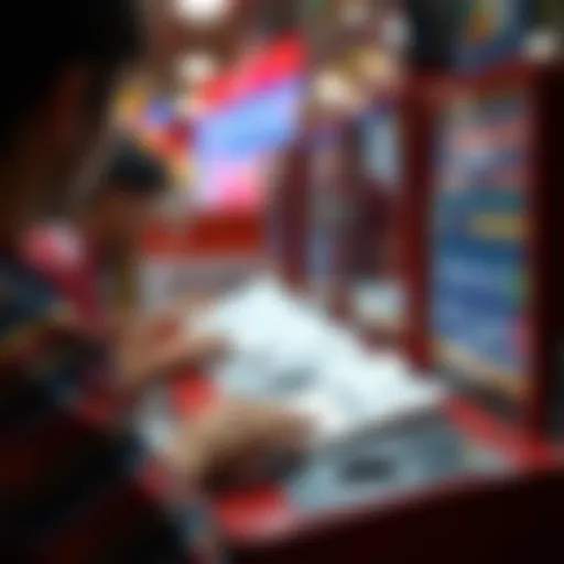 Visual representation of lottery ticket selection