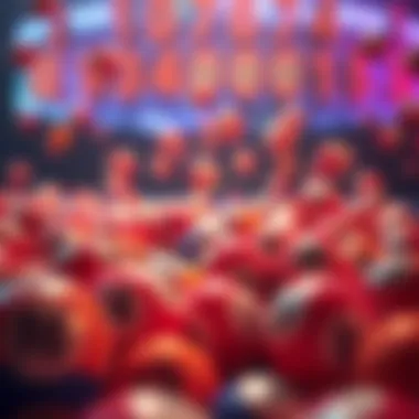 Colorful lottery balls representing winning numbers