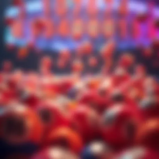 Colorful lottery balls representing winning numbers