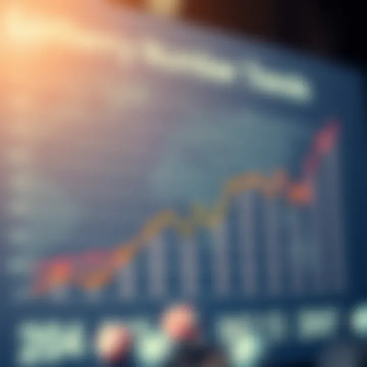 Graph showing trends in lottery number frequencies