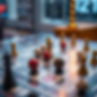 Strategy Board Game Representation A strategic board game resembling lottery mechanics, illustrating probability and chance concepts