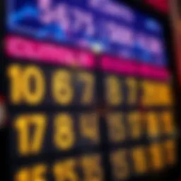 Lotto winning numbers display