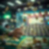 Abstract representation of luck and strategy in lottery