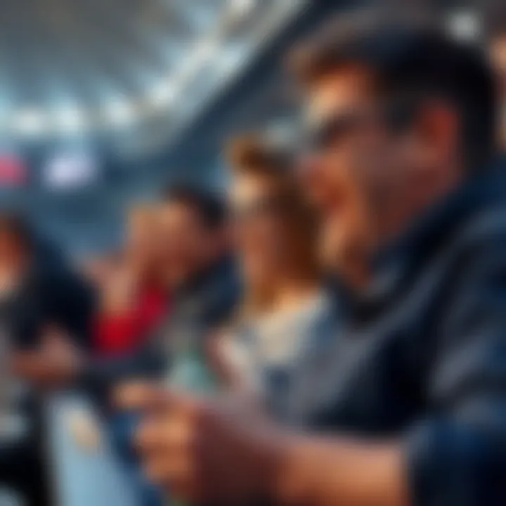 Exciting Sports Betting Exciting sports betting scenarios with enthusiastic fans