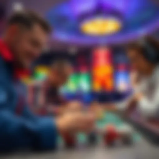 Visual representation of strategic lottery gameplay