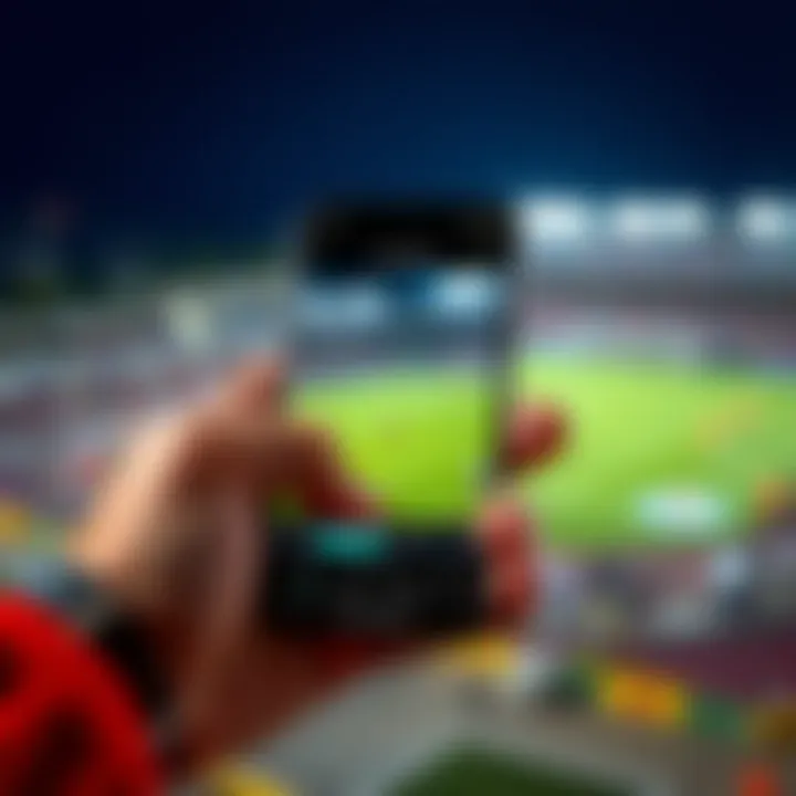 User-friendly online betting interface on a smartphone