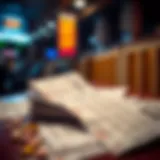 A captivating depiction of lottery tickets and sports betting slips.