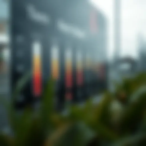 Forecast chart illustrating temperature variations for next week