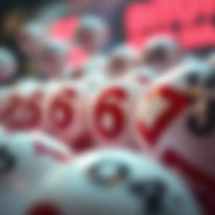 Abstract representation of lottery numbers