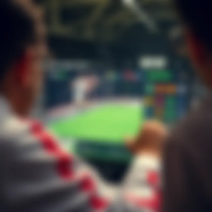 User interface of an online betting platform