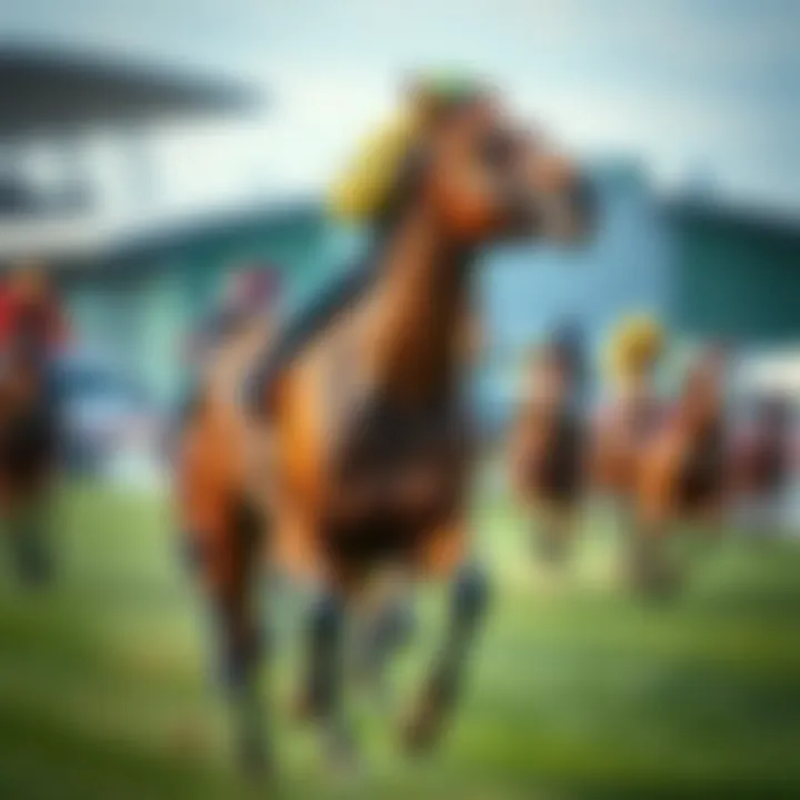 Dynamic Horse Racing Experience Dynamic scene of horse racing in action