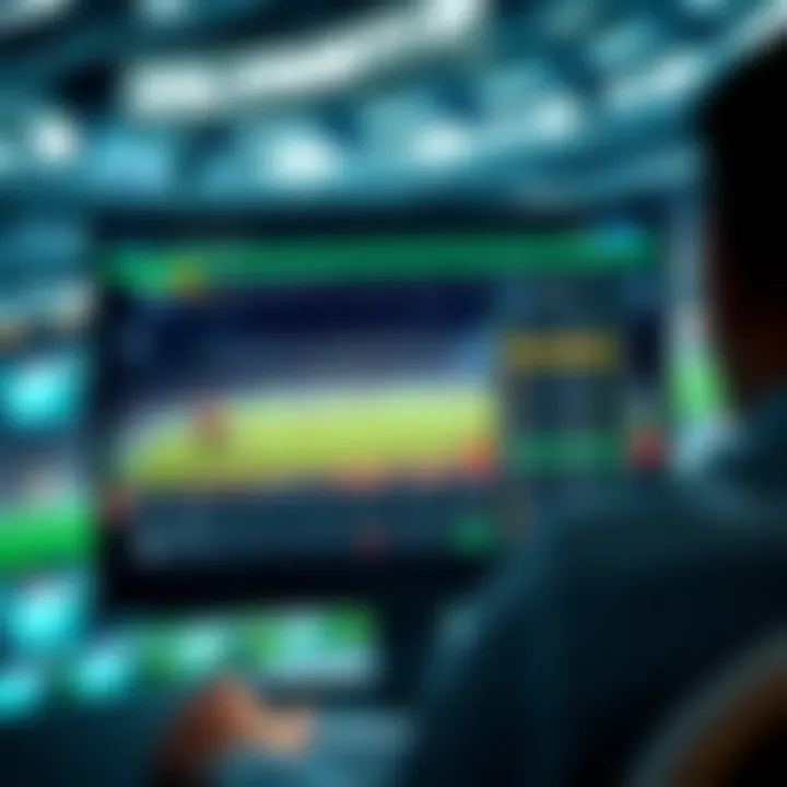 Digital Strategies for Sports Betting Digital interface showcasing sports betting strategies