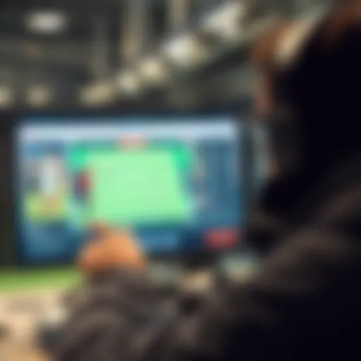 User navigating a sports replay site interface