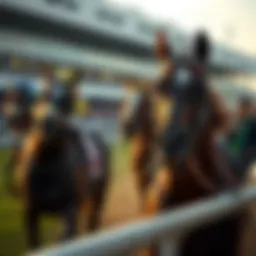 Horse racing event in action