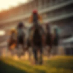 Exciting horse racing event