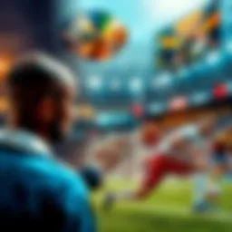 A collage illustrating the world of sports betting