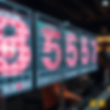 Visual representation of winning number patterns